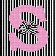 Pepita Needlepoint kit: Letter S Striped Bow, 7&quot; x 7&quot; - £39.33 GBP+