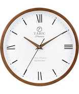 Tabic Roman Numeral 12” Wall Clock, Silent Movement, Handmade, Dark Stain - $1,647.10 MXN