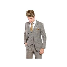 Men 3pc European Vested Suit WESSI by J.VALINTIN Extra Slim Fit JV44 Houndstooth image 8