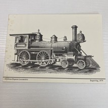 American Express Locomotive Engraving 1879 Postcard - $14.54