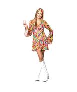 Hippie Chick 60's Flower Child Girl Fancy Dress Up Halloween Teen Costum... - $25.23