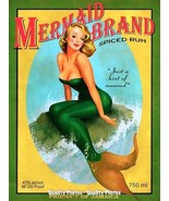 Sexy Mermaid Brand Spiced Rum Advertisement 8.5x11&quot; Photo Print Seaweed ... - $8.20