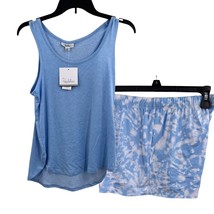 Roudelain Pajama Set Blue Tank and Shorts Size S New - £18.43 GBP