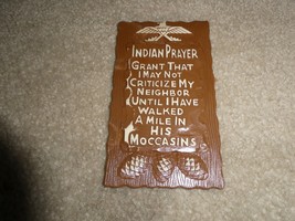 Vintage Plastic Indian Prayer Motto Wall Hanging  6&quot; Tall - £14.55 GBP