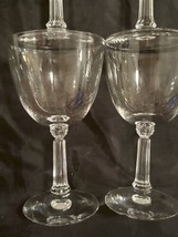 Fostoria Mademoiselle Water Goblet (4) 6-1/4&quot; Crystal Ribbed Stem - $39.00