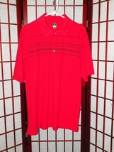 PGA Tour Pro Series Polo Shirt XL Red Black SS Driflux Sunflux Motionflux - $18.88