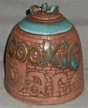 1982 Red Clay Stoneware &quot;MOMS COOKIE JAR&quot; signed -FIALA Great Design and... - $69.29