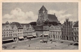 Greifswald GERMANY~MARKTPLATZ-BLICK Zur Marienkirche~Photo Postcard - £9.18 GBP