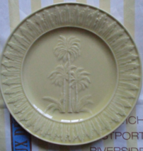 Bordallo Pinheiro Embossed Palm Tree Salad Plate Yellow 8-3/8&quot; Made in P... - £14.88 GBP