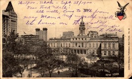 New York - City HALL- Dated 1900 -PRIVATE Mailing Postcard BK60 - £9.47 GBP