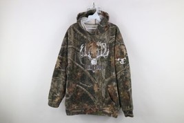 Vintage Y2K Streetwear Mens Size XL Faded Skull Camouflage Hoodie Sweatshirt - £51.35 GBP