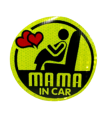 Mama in Car Fluorescent Vehicle Sticker for Pregnancies - £4.65 GBP