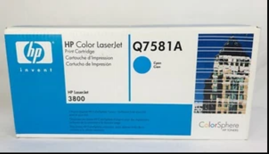 Genuine HP LaserJet Q7581A Cyan Print Cartridge Toner for HP 3800: New &amp;... - $16.99