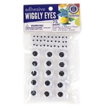 75 Pack Adhesive Wiggly Eyes - $6.33