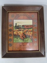 The Way West Wood Framed Buffalo Nickle 14 Coins Set Wall Mount - $34.64