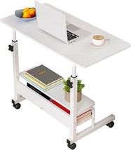 Adjustable Table Student Computer Desk Portable Home Office Furniture, White. - £51.95 GBP