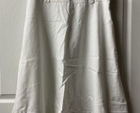 Cato Womens Size 10 White Flare Linen Blend Skirt Banded Hem Lined - $24.75