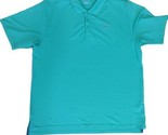 Under Armour Mens Heatgear Polo Golf Shirt 2XL Green w Blue Trim - $14.25