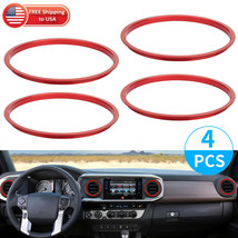 4PCS Red A/C Vent Ring Trim Covers A/C Outlet Vent For Toyota Tacoma 2016-2022 - £20.53 GBP