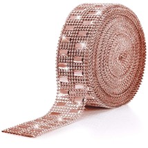 10 Yards Bling Wrap Ribbon Rhinestone Diamond Ribbon Rose Gold Bling Wra... - $23.99