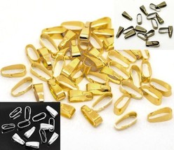 Clip Spring Bails Silver Gold Bronze Plated 11x4MM 7x3.5MM US SELLER!! - $4.46 CAD+