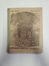 Vintage Agriculture Almanac 1930 John Baer&#39;s Sons Farming, Weather Predi... - £9.87 GBP