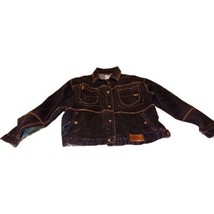 Vintage 90s Y2K Platinum Fubu Muhammad Ali Button Up Jean Denim Jacket Size 3XL - £91.78 GBP