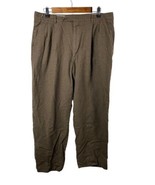 Principe Dress Pants Size 34x28 Mens Trousers Wool Cashmere Brown Made I... - $63.51 CAD