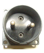 Amphenol WWII Military 2 Heavy 1/8&quot; Pins 1-1/2&quot; Dia Screw on,1-5/8&quot; Sq 1... - €5,48 EUR