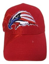 im USA American Bald Eagle Head Red White Blue Shadow Embroidered Cap Hat - £7.82 GBP