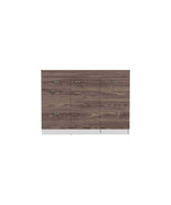 Kitchen Island Metask, Kitchen, White / Dark Walnut - $577.99