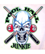JUMBO POOL HALL JUNKIE EMBROIDERIED PATCH jacket iron sew billards biker... - $32.50 CAD