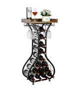 Wine Rack Freestanding Floor, Mini Bar Table Wine Holder - $251.96