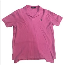 Ralph Lauren Polo Shirt Large L Pink Short Sleeve Mens - £13.45 GBP