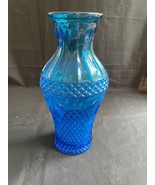 Empoli Art Glass 10 &quot;  blue  vase Stopper Genie Bottle Italy - £77.84 GBP