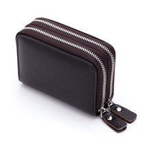 Leather High Quality Unisex Card Holder Zipper Multi Function Portable Wallet Pu - £54.57 GBP