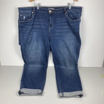 STS Blue Darren Roll Cuffed Girlfriend Jeans Mid-Rise Denim Blue 22W 5-P... - £27.75 GBP