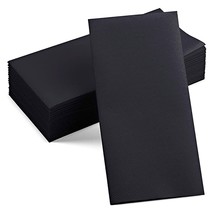 Renova Rectangular Black Dinner Napkins -  25 Sheets/Pack, 2-Ply, Linen-Feel - £12.81 GBP+