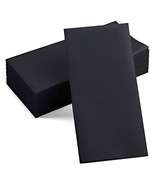 Renova Rectangular Black Dinner Napkins -  25 Sheets/Pack, 2-Ply, Linen-... - £12.57 GBP+