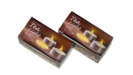 LED TEA CANDLES flameless two-2 pk white 1.5" diameter PRICE EACH BOX (o... - $1.20
