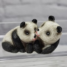 Panda Bears Mini 2&quot; Resin Statue Desk Garden Aquarium Decor Figure  - $14.84