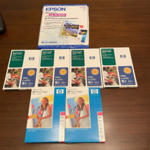 HP and Epson Premium Plus Gloss Photo Inkjet Paper Lot of 7 Packs - £19.59 GBP