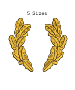 Oak leaves Frame Border Digitized filled embroidery design Digital Download - £3.18 GBP