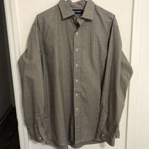 Ralph Lauren Polo Golf Button Up Shirt Mens XL Long Sleeve Gray Brown Gl... - $15.79