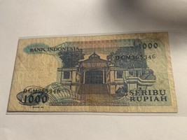 1987 Indonesia 1000 Rupiah Banknote VG Condition - $3.47