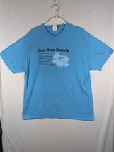 Hanes T-shirt Men&#39;s XL Blue Crazy Horse Black Hills South Dakota Vtg Beefy Tee - £10.95 GBP