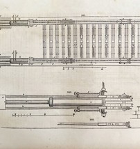 Docking Ships Diagram Woodcut 1852 Victorian Industrial Print Drawing DWS1C - $39.99