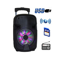 beFree Sound 8 Inch Bluetooth Portable Party Speaker with USB, SD and Reactive  - £65.01 GBP