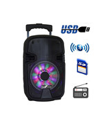 beFree Sound 8 Inch Bluetooth Portable Party Speaker with USB, SD and Re... - £64.66 GBP