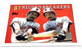 Eddie Murray &#39;87 Record Breakers Baltimore Orioles Topps #4 MLB Trading Card - £5.98 GBP